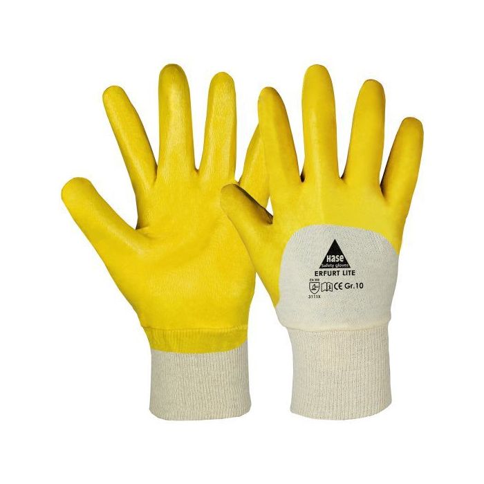 Hase Nitrilhandschuhe Erfurt Lite, gelb, 12 Paar