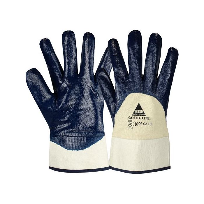 Hase Nitrilhandschuhe Gotha Lite, blau, 12 Paar