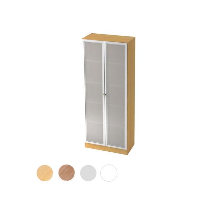 Hammerbacher Büroschrank Securoline, mit Glastüren, 5 OH, 80 x 42 x 200,4 cm