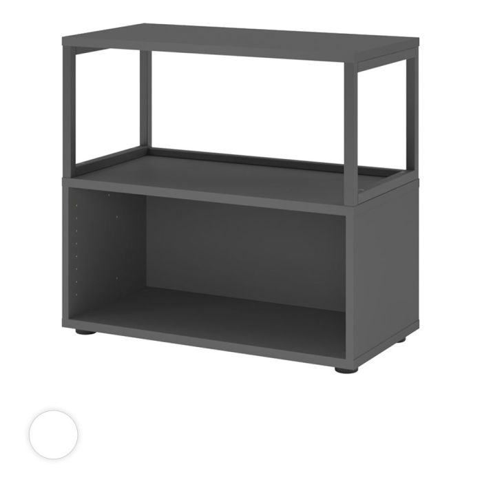 Hammerbacher Büroregal Easyline, Stellfüße, offenes Element, 2 OH, 80x40x74,6cm