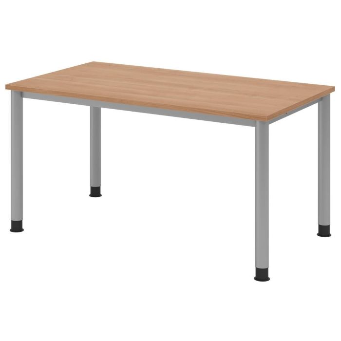 Hammerbacher Schreibtisch Hanna, 140 x 80 cm, höhenverstellbar von 68,5 bis 81 cm, nussbaum