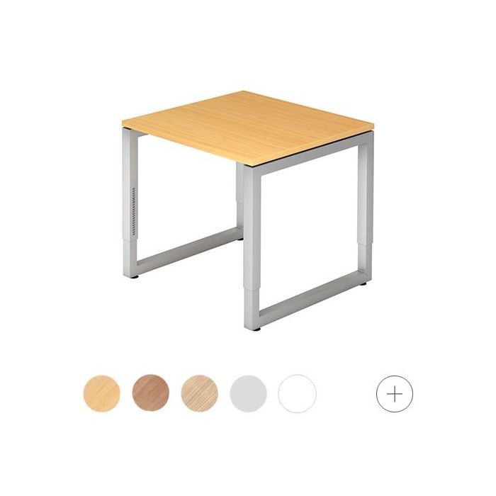 Hammerbacher Schreibtisch Ramona, 80 x 80 cm, höhenverstellbar von 65 bis 85 cm