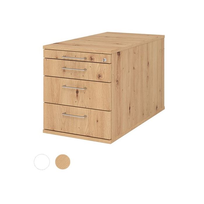 Hammerbacher Rollcontainer Easyline mit 4 Schüben, 42,8 x 80 x 51,2 cm