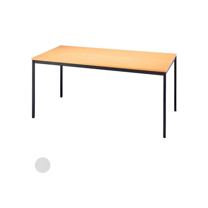 Hammerbacher Konferenztisch Vanessa, 160 x 80 cm, mit Vierkantrohr-Füßen