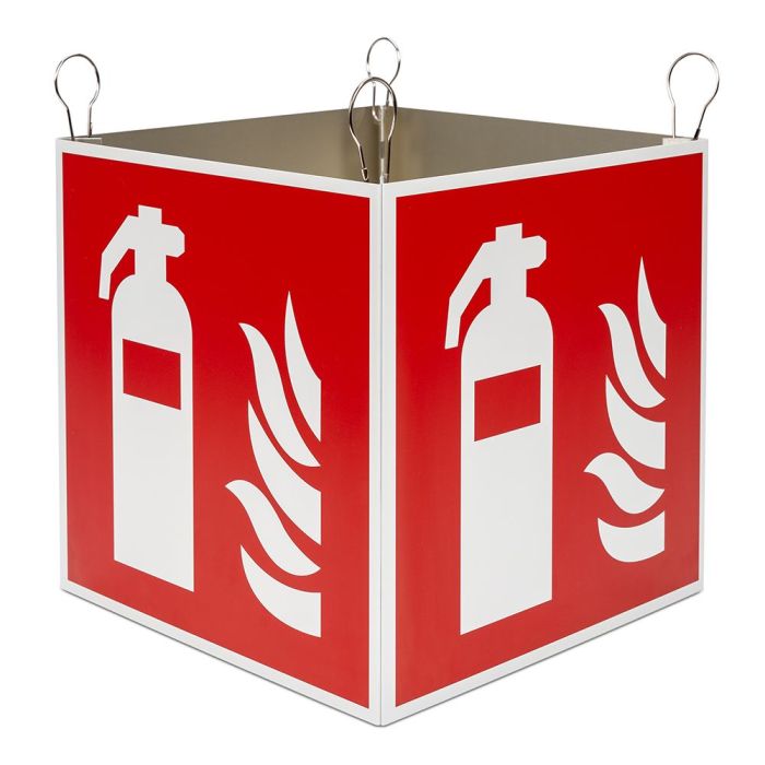 Deckenwürfel-Set, AluPro plus, Feuerlöscher, Aluminium, 300 x 300 x 300 mm