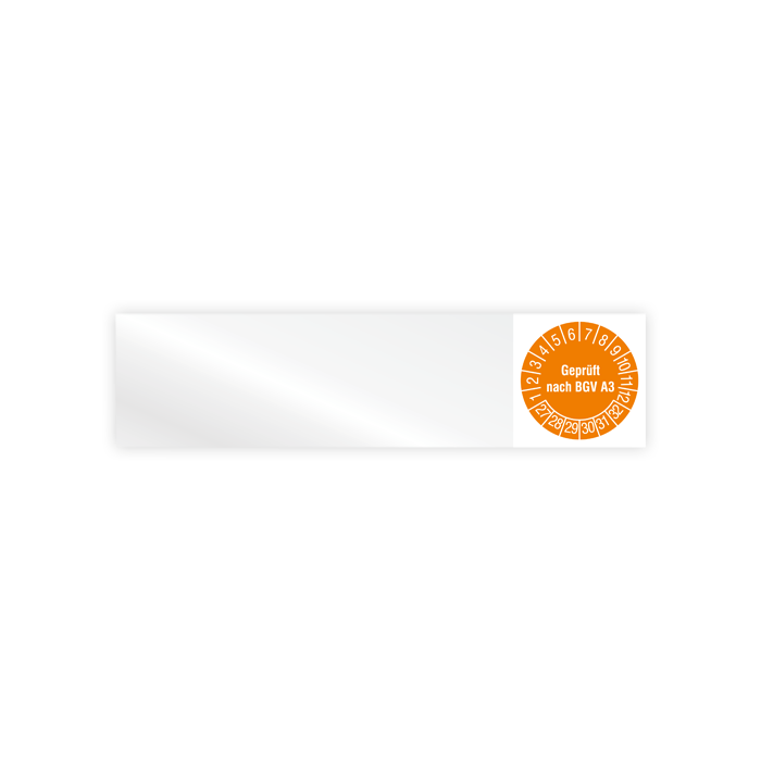 Kabelprüfplakette, Geprüft nach BGV A3, Jahr 2027, Vinylfolie, verschiedene Ausführungen, Heft