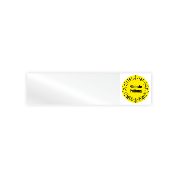Prüfplakette, Nächste Prüfung, Jahr 2026, Vinylfolie, verschiedene Ausführungen, Heft
