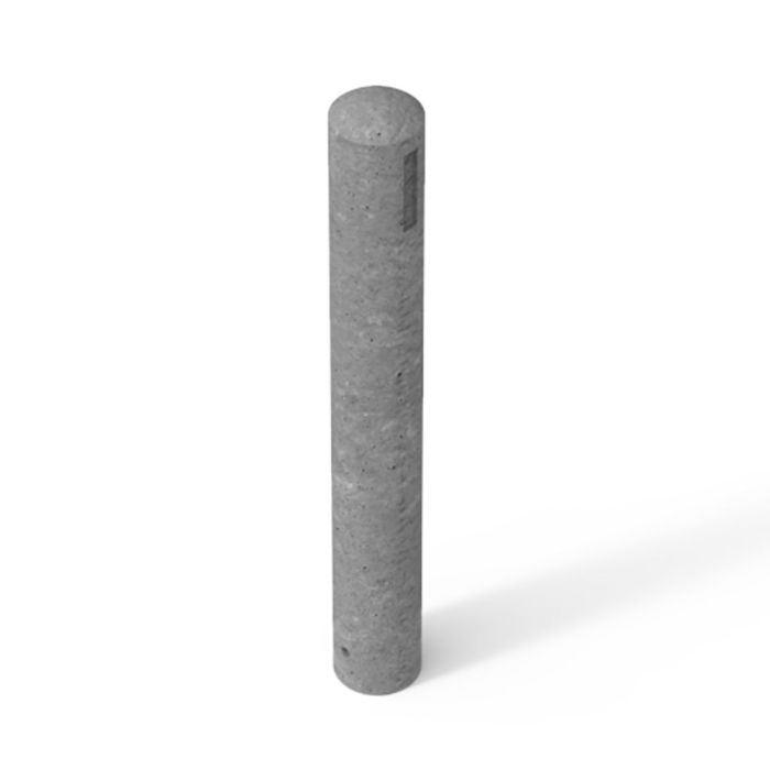 Tasiko® Reflektorpfahl DN150x1200 mm, grau 2 Reflektoren 1/3 rot, 2/3 weiß 0-120°