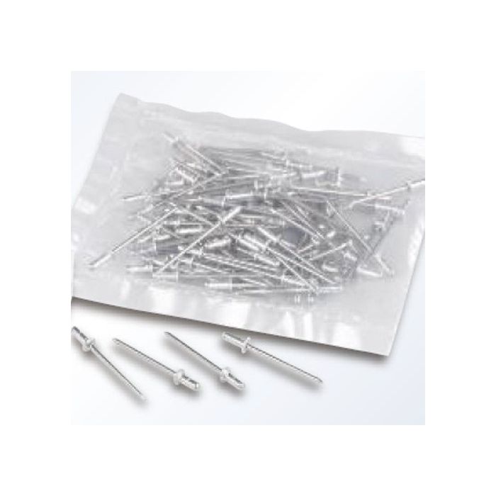 Blindnieten für Schilderträger, Aluminium/ Edelstahl, 3,2 x 8 mm, 100 Stück je VE