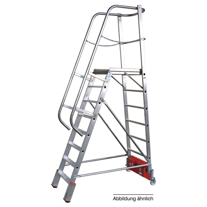 KRAUSE Podestleiter Vario kompakt Aufstellbreite 1,44 m, Arbeitshöhe bis 4,10 m