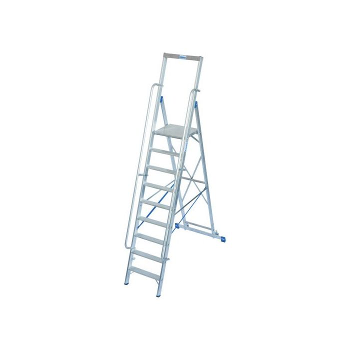 KRAUSE Stufen-Stehleiter, 1x4 bis 1x14 Stufen, einseitig, Standplattform, Handlauf