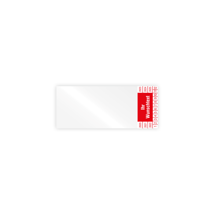 Kabelprüfplakette Typ C, individuell, Folie, 60 x 25 mm, für Kabel-Ø 4 - 16 mm, Heft