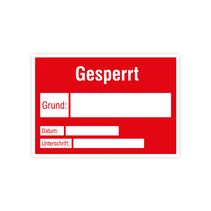 Papier-Etiketten, Gesperrt, zur Qualitätskontrolle, verschiedene Ausführungen