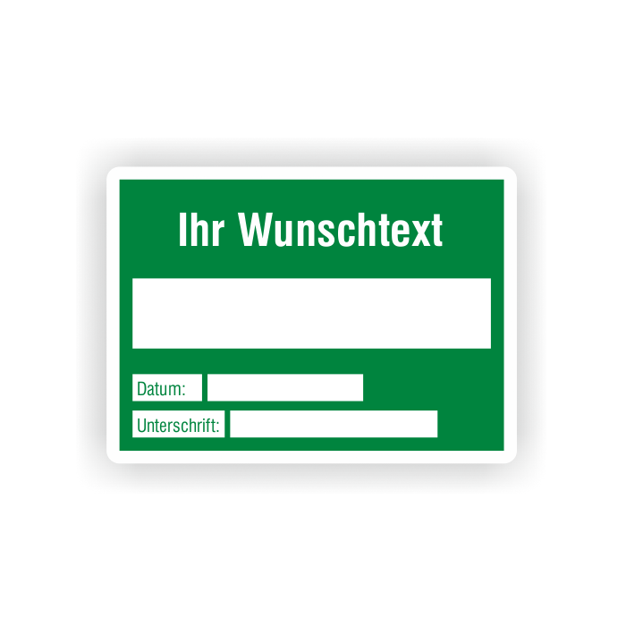 Papier-Etiketten, mit Wunschtext, grün, zur Qualitätskontrolle, verschiedene Ausführungen
