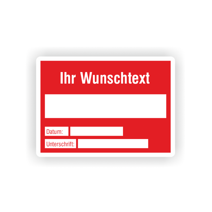 Papier-Etiketten, mit Wunschtext, rot, zur Qualitätskontrolle, verschiedene Ausführungen