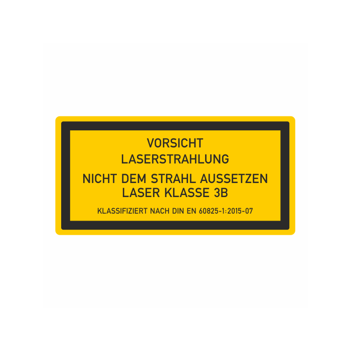 Laserzeichen, Laser Klasse 3B, nach DIN EN 60825-1, Folie