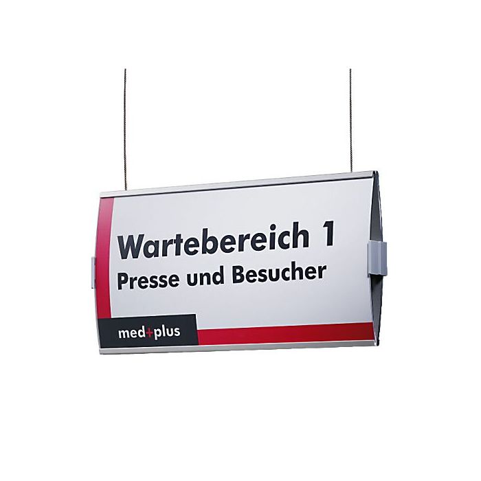 Deckenabhänger FRANKFURT mit Halter + Abdeckung aus Aluminium, silber eloxiert,
