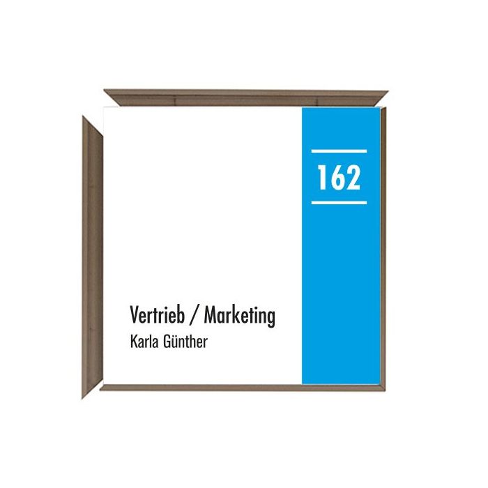 Türschild MADRID PLUS, Bronze Line, entnahmesicher bronze eloxiert, 150 x 150 mm, selbstklebend