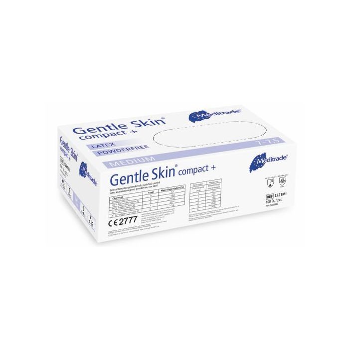 Gentle Skin® compact+ Einweghandschuhe, Latex, puderfrei, 100 Stück/Box