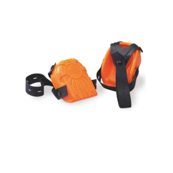 Knieschoner Ergo Plus, mit Durchstichschutz, DIN 14404, abgerundete Form, orange, 1 Paar