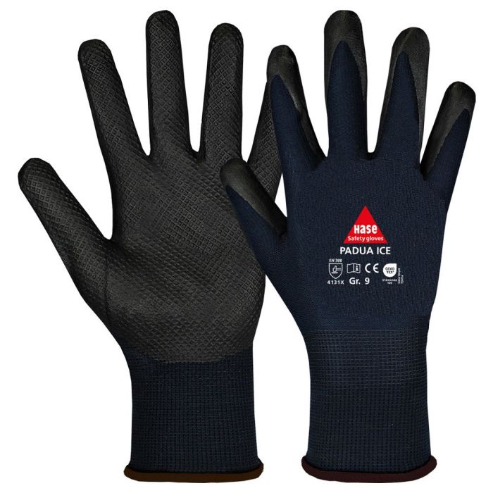 Hase Montagehandschuhe Padua Ice, Größe 7-11, mit Diamond-Grip, 12 Paar
