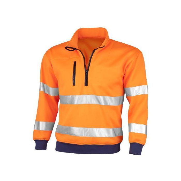 Warnschutz-Sweatshirt, orange, Größe XL