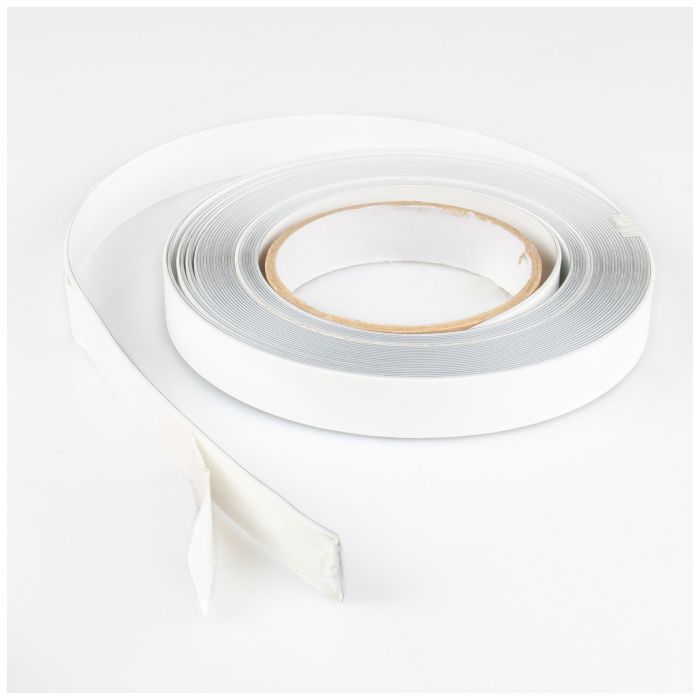 Selbstklebendes Stahlband, Weiß, B = 20 mm als Haftfläche für Magnetbänder