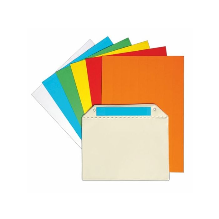 Papieretiketten für Magnettaschen COROPAC auf A4-Bogen, farbig, perforiert, 130 x 22 mm