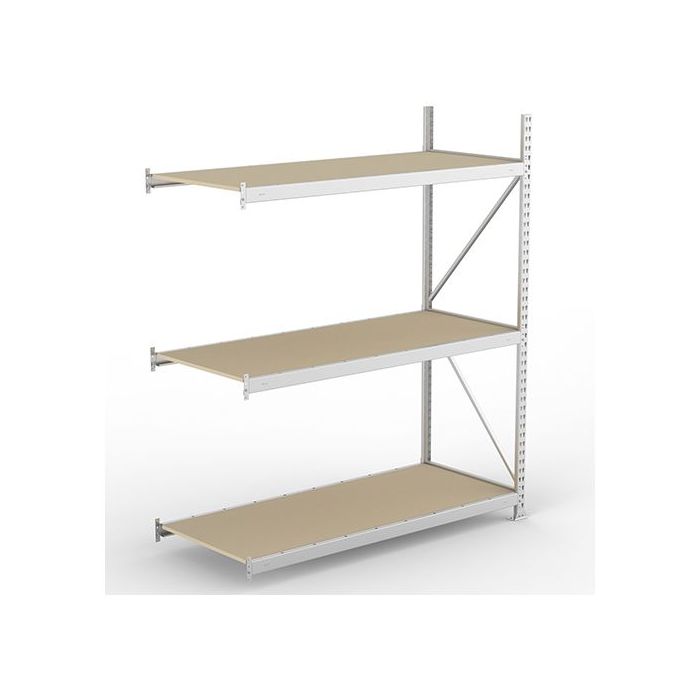 META MINI-RACK Weitspannregal Anbauregal 3 Böden, Höhe 2200 mm, Spanplatte, verzinkt