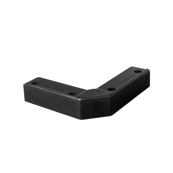 Dämpfungselement für Anfahrschutz Winkel, PU, schwarz, 210x210x30 mm
