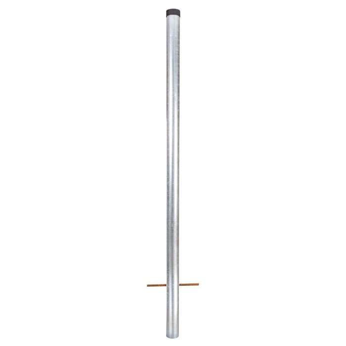 Rohrpfosten mit Erdanker und Rohrkappe, Ø 60,3 x 2,0 mm, in verschiedenen Längen
