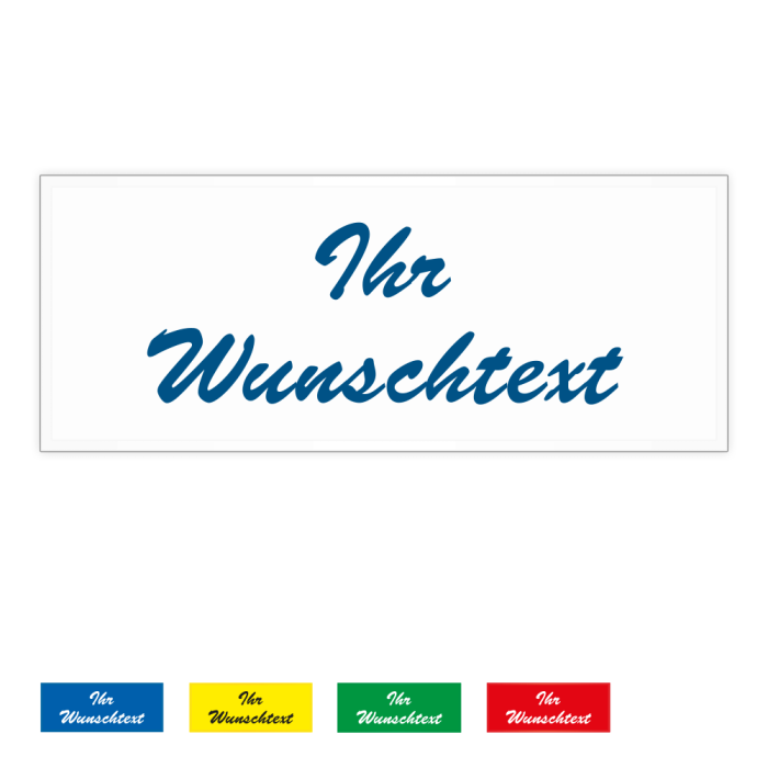 Stickemblem mit Wunschtext, Brush, verschiedene Ausführungen, Mindestbestellmenge: 25 Stück