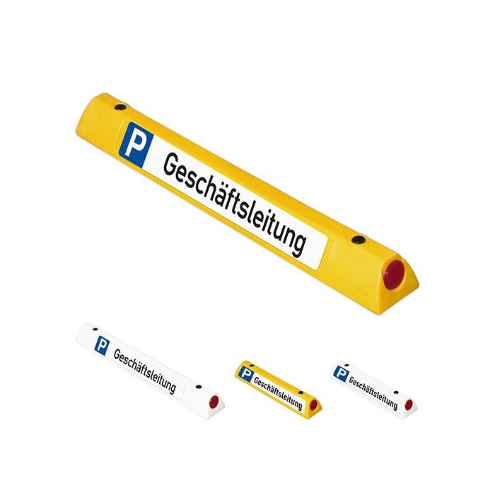 Parkplatzbegrenzung, Geschäftsleitung, PE, verschiedene Farben und Größen, rote Reflektoren
