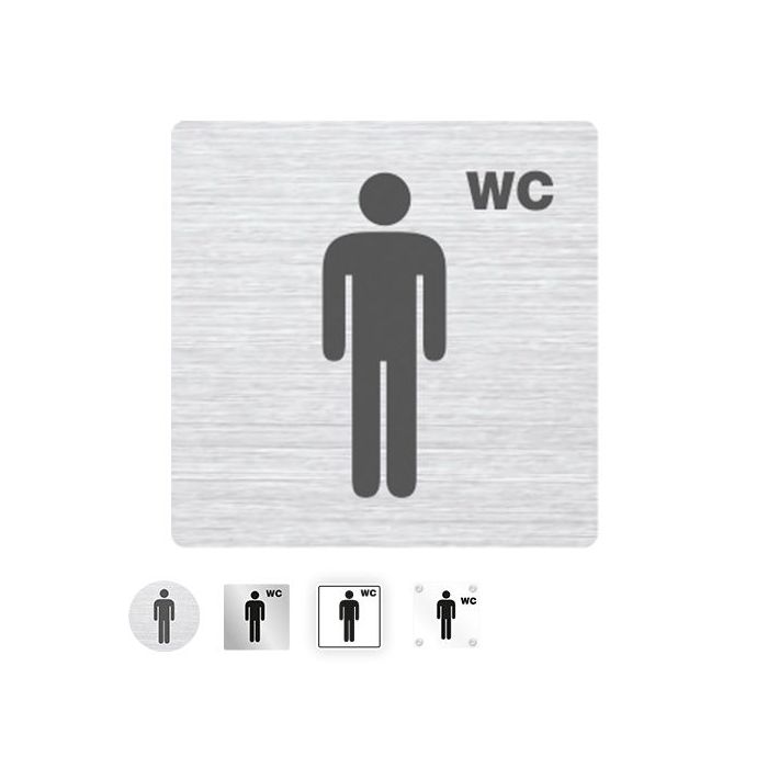 Hinweisschild m. Piktogramm, WC Herren verschiedene Ausführungen