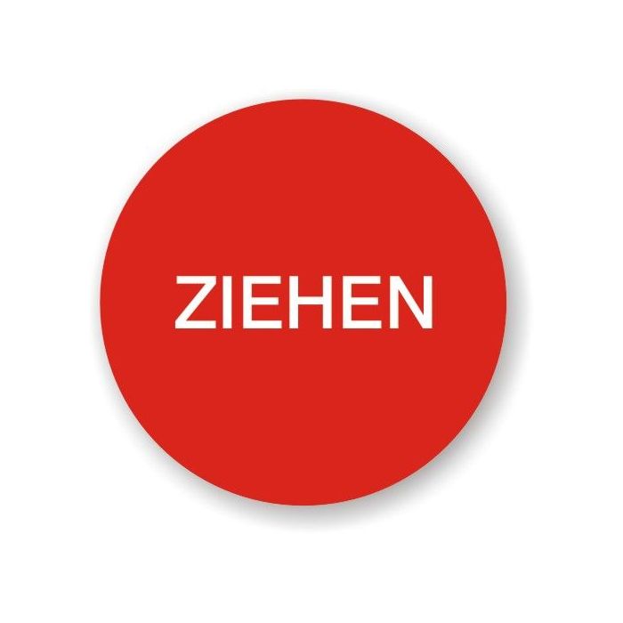Hinweisschild m. Piktogramm,  ZIEHEN, Aufkleber