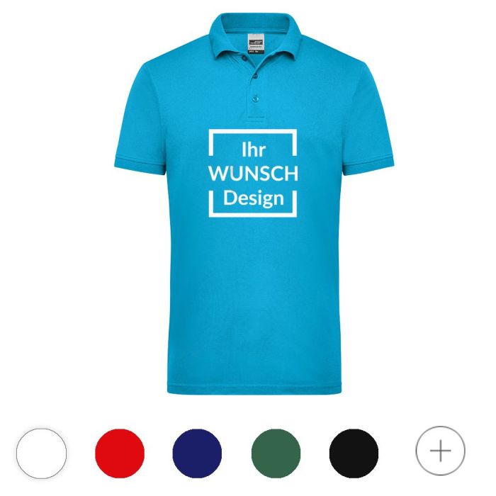 Poloshirt f. Herren, Arbeitsshirt, mit gestricktem Kragen, in verschiedenen Farben und Größen