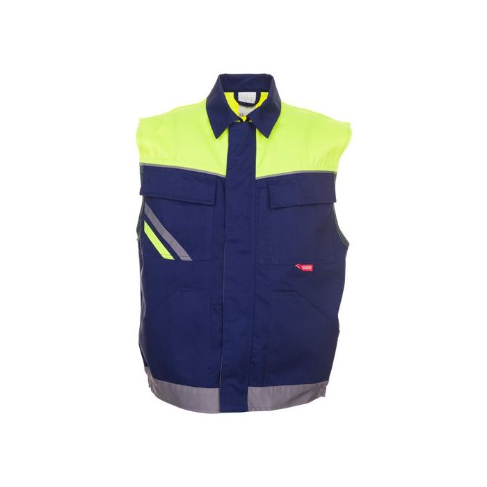 Planam Visline Weste, 2463, blau/gelb, Größe XS - 4XL
