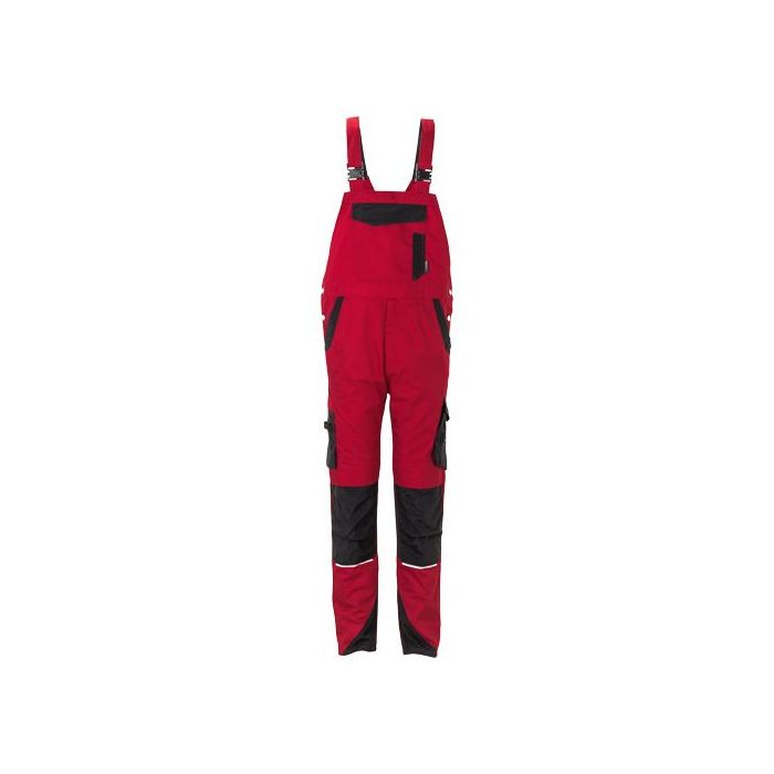 Planam Norit Latzhose Herren, 6527, rot/schwarz
