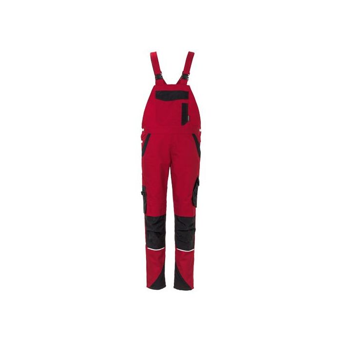 Planam Norit Latzhose Damen, 6537, rot/schwarz