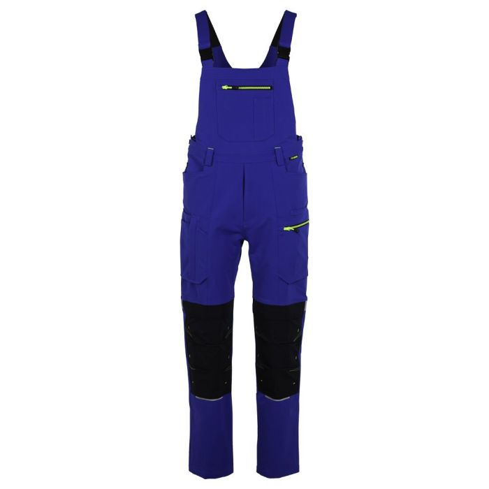 PLANAM rECOline Latzhose, 6722, kornblumenblau/schwarz, Größe 24 bis 110