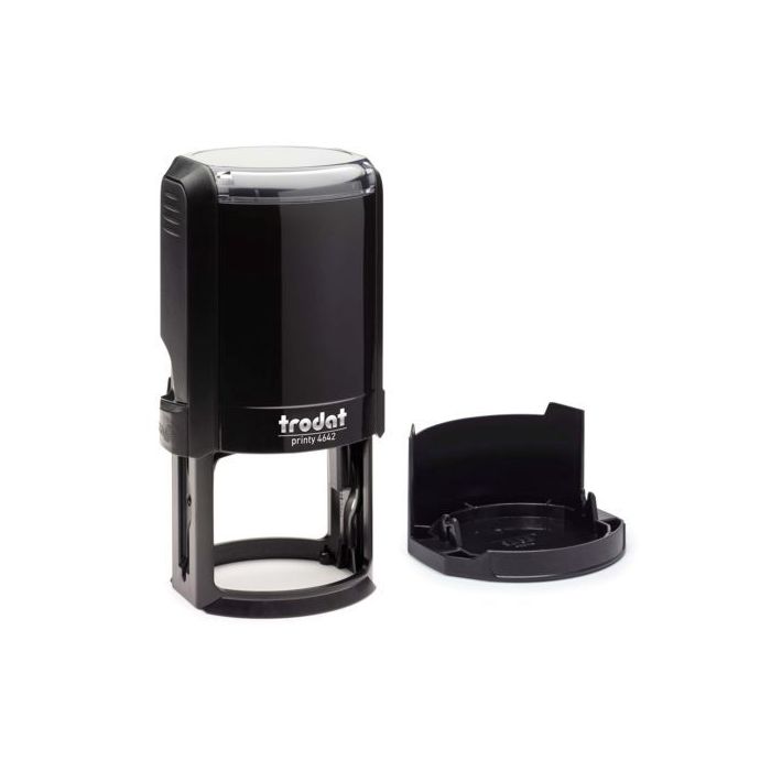 Stempel Trodat Printy 4642, Abdruckfläche rund d = 42 mm, Stempelfarbe schwarz, Gehäuse schwarz