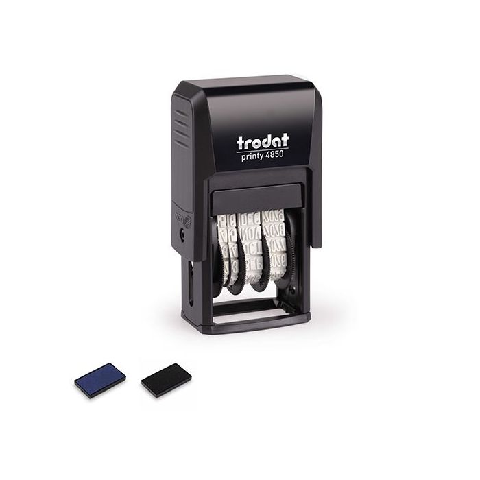 Trodat Printy 4850 Datumstempel mit Wunschtext 25 x 5 mm