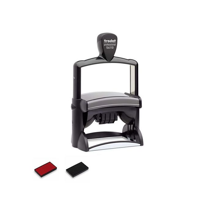 Trodat Professional 54110 MAXI, Datumstempel mit Wunschabdruck, Abdruck 83 x 55 mm