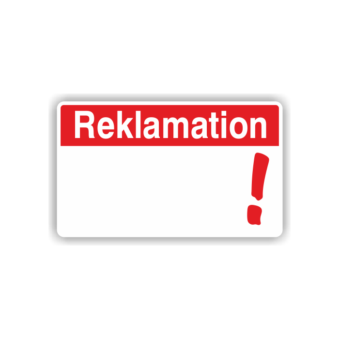 Haftetiketten, Reklamation, zur Qualitätskennzeichnung, verschiedene Ausführungen