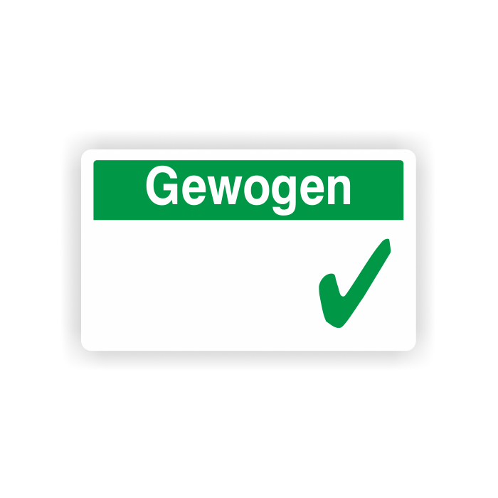 Haftetiketten, Gewogen, zur Qualitätskennzeichnung, verschiedene Ausführungen