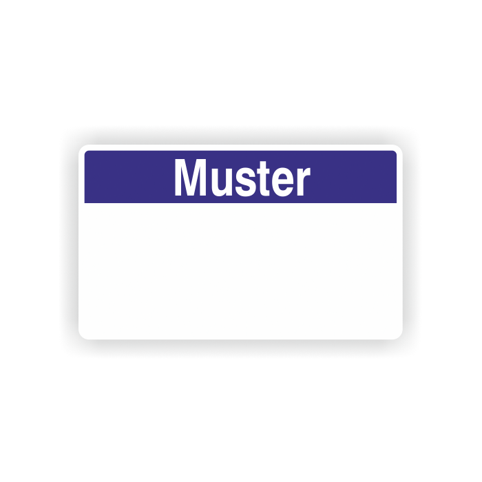 Haftetiketten, Muster, zur Qualitätskennzeichnung, verschiedene Ausführungen