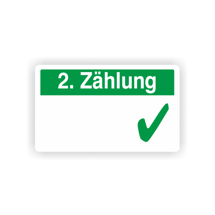 Haftetiketten, 2. Zählung, zur Qualitätskennzeichnung, veschiedene Ausführungen