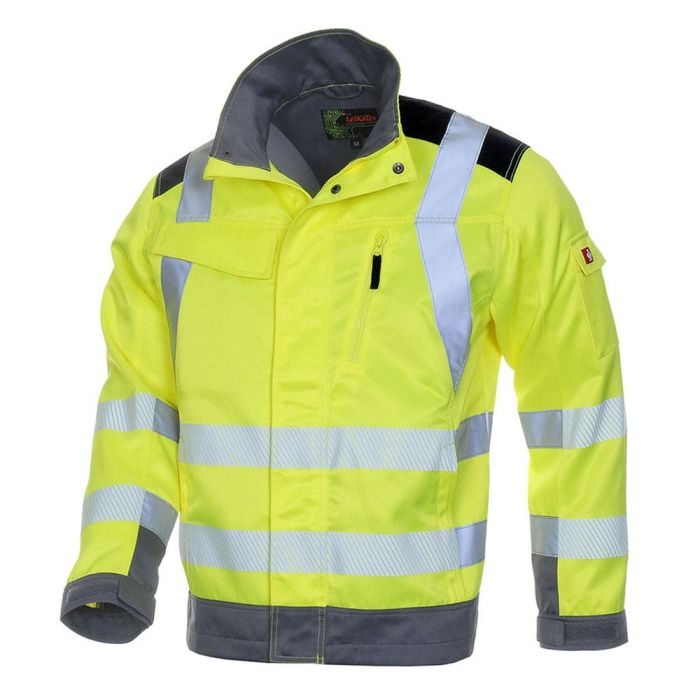 LeiKaTex® Bright Line Warnschutz Jacke, 107346, neongelb, Größe 44-64