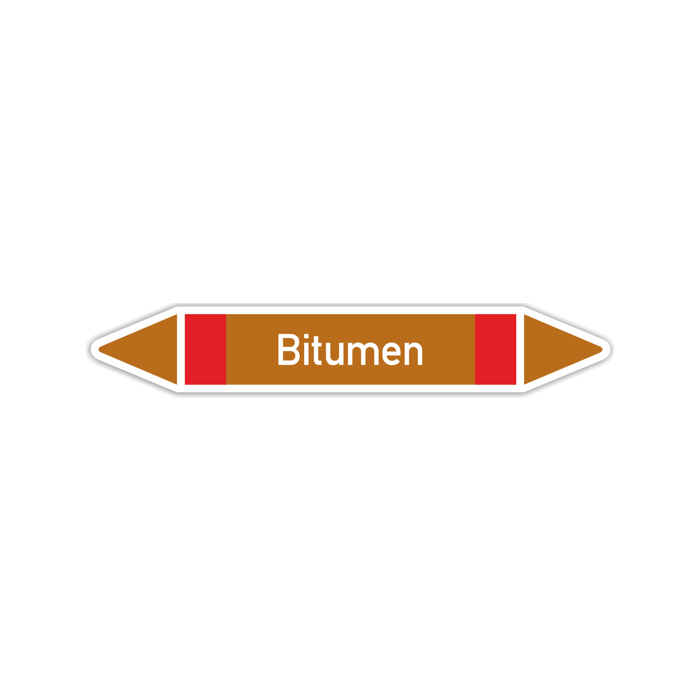 Rohrleitungskennzeichen Bitumen nach DIN 2403, in verschiedenen Ausführungen