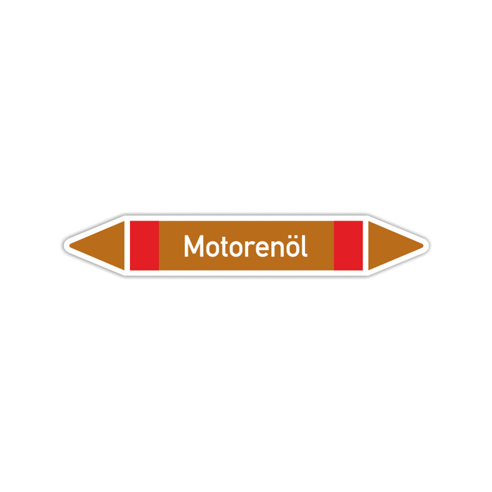 Rohrleitungskennzeichen Motorenöl nach DIN 2403, in verschiedenen Ausführungen